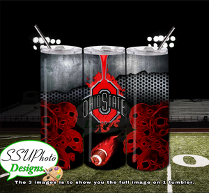 Ohio State Buckeyes1 20 OZ Skinny TumblerD Digital Design – SSUPhoto Designs