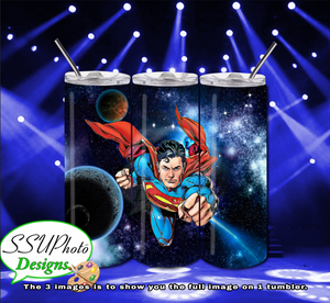 Superman Collection 20 OZ Skinny TumblerD Digital Design
