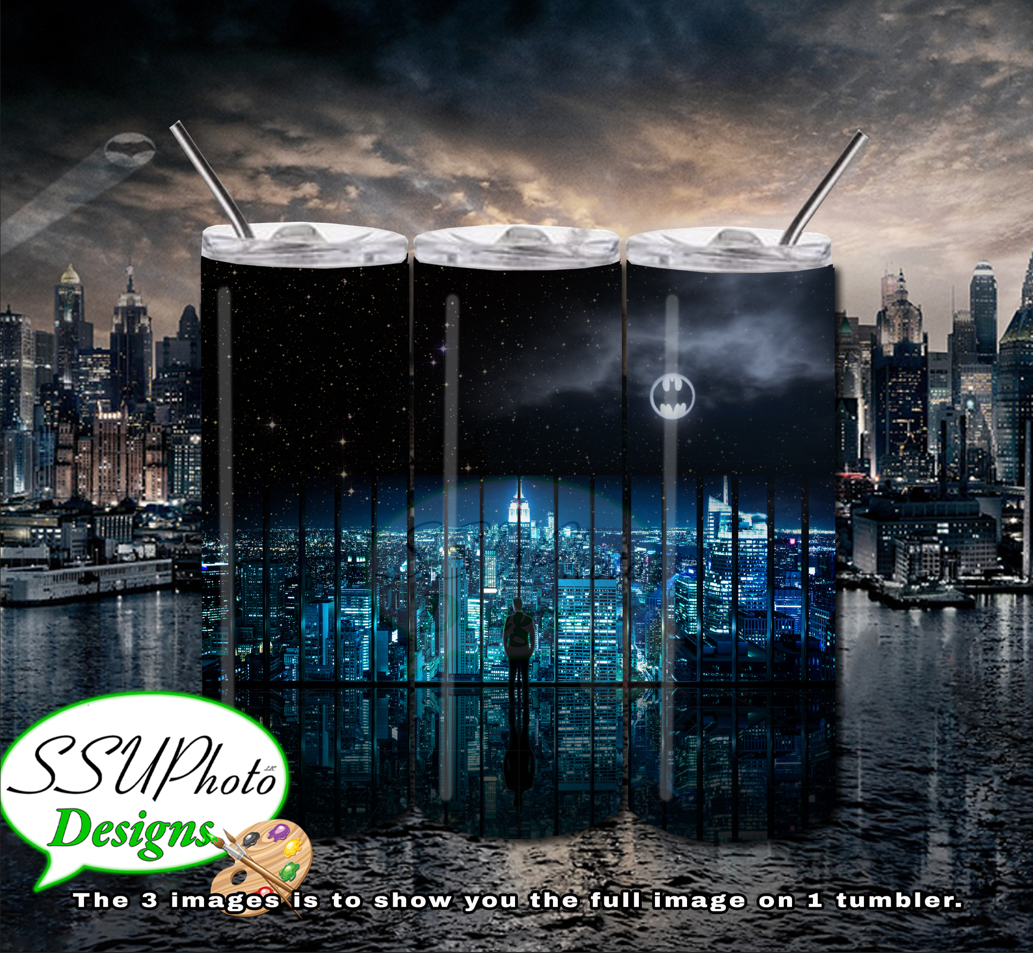 Bman Collection 20 OZ Skinny TumblerD Digital Design