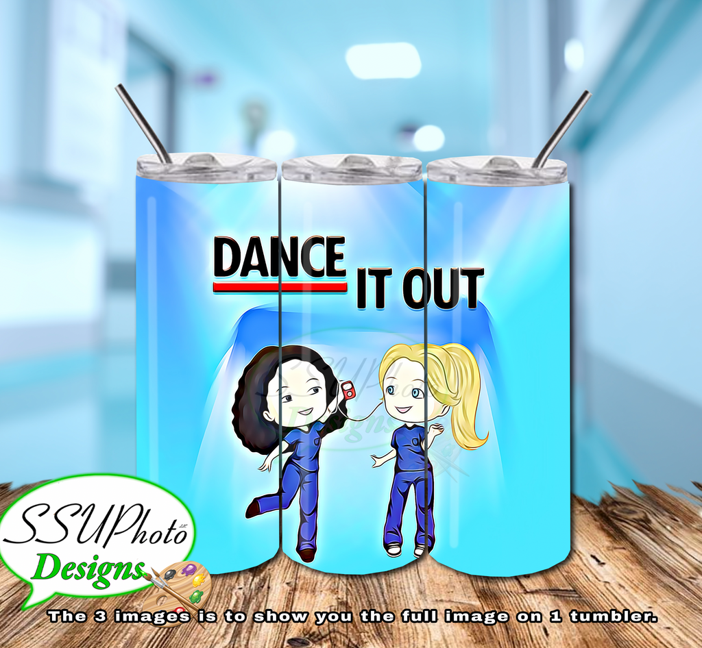 Greys Collection 20 OZ Skinny TumblerD Digital Design