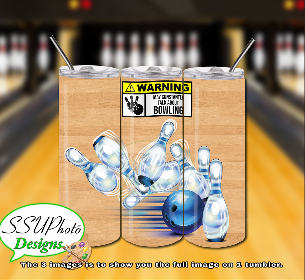 Bowling Collection 20 OZ Skinny TumblerD Digital Design