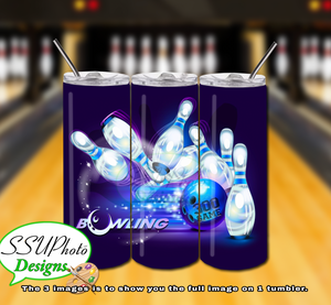 Bowling Collection 20 OZ Skinny TumblerD Digital Design