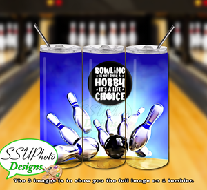 Bowling Collection 20 OZ Skinny TumblerD Digital Design
