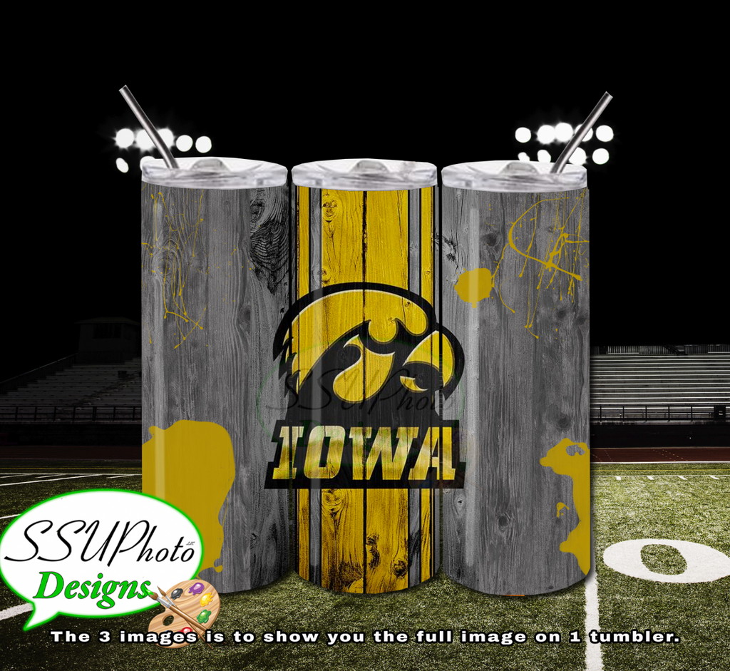 Hawkeyes 1 20 OZ Skinny TumblerD Digital Design