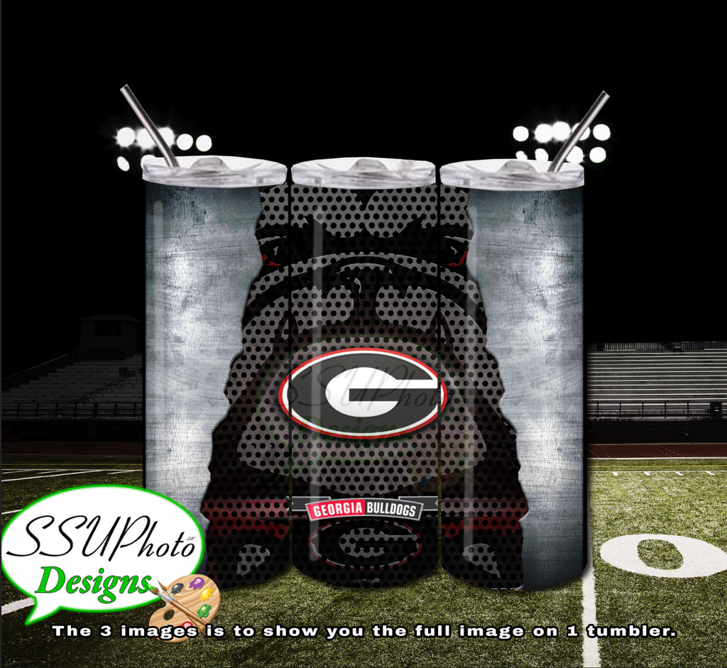 G Bulldogs 20 OZ Skinny TumblerD Digital Design