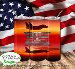 Top Gun Collection 20 OZ Skinny Tumbler straight  Digital Design