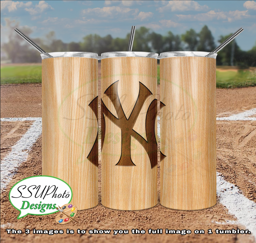 Baseball Bat Complete Set 20 OZ Skinny TumblerD Digital Design