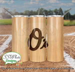 Baseball Bat Complete Set 20 OZ Skinny TumblerD Digital Design