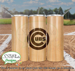 Baseball Bat Complete Set 20 OZ Skinny TumblerD Digital Design