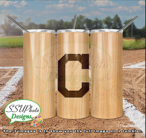 Baseball Bat Complete Set 20 OZ Skinny TumblerD Digital Design