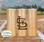 Baseball Bat Complete Set 20 OZ Skinny TumblerD Digital Design
