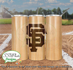 Baseball Bat Complete Set 20 OZ Skinny TumblerD Digital Design