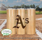 Baseball Bat Complete Set 20 OZ Skinny TumblerD Digital Design