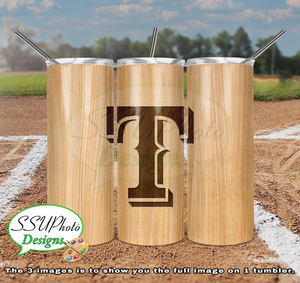 Baseball Bat Complete Set 20 OZ Skinny TumblerD Digital Design