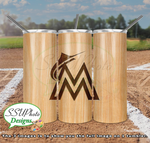 Baseball Bat Complete Set 20 OZ Skinny TumblerD Digital Design