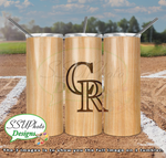 Baseball Bat Complete Set 20 OZ Skinny TumblerD Digital Design