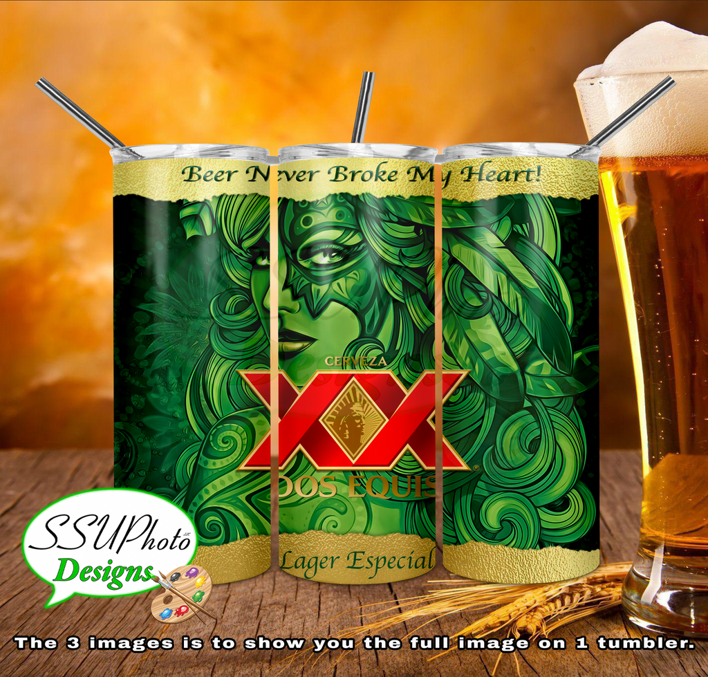 Dos Equis 20 OZ Skinny TumblerD Digital Design