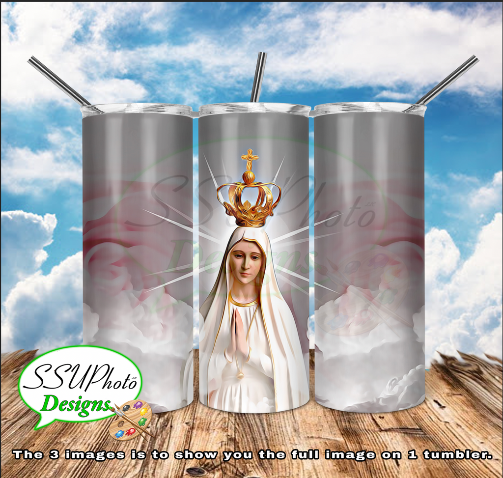 Our Lady of Fatima 20 OZ Skinny TumblerD Digital Design