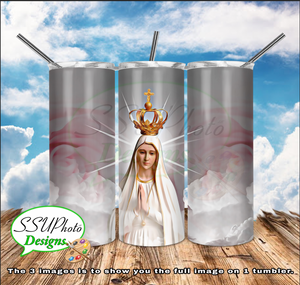 Our Lady of Fatima 20 OZ Skinny TumblerD Digital Design