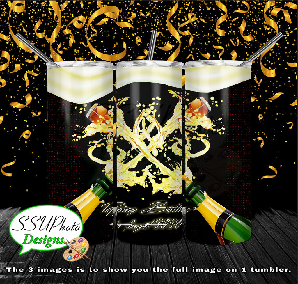Popping Bottles 2020  20 OZ Skinny TumblerD Digital Design