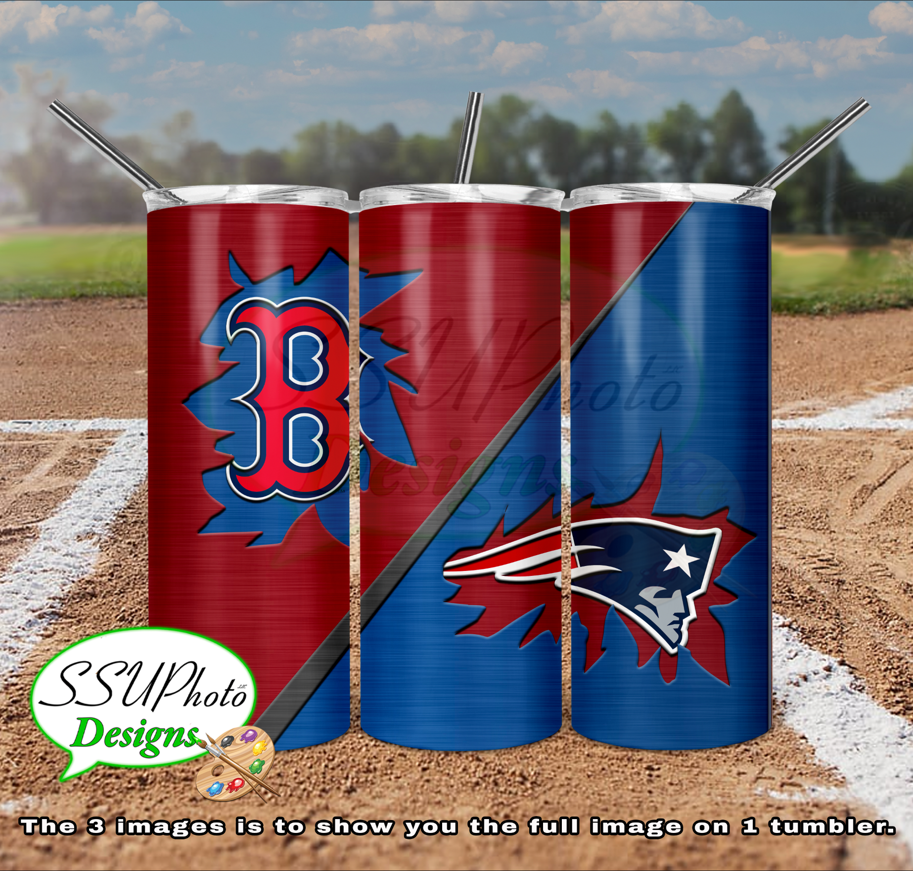 Boston Sports Collection 20 OZ Skinny TumblerD Digital Design