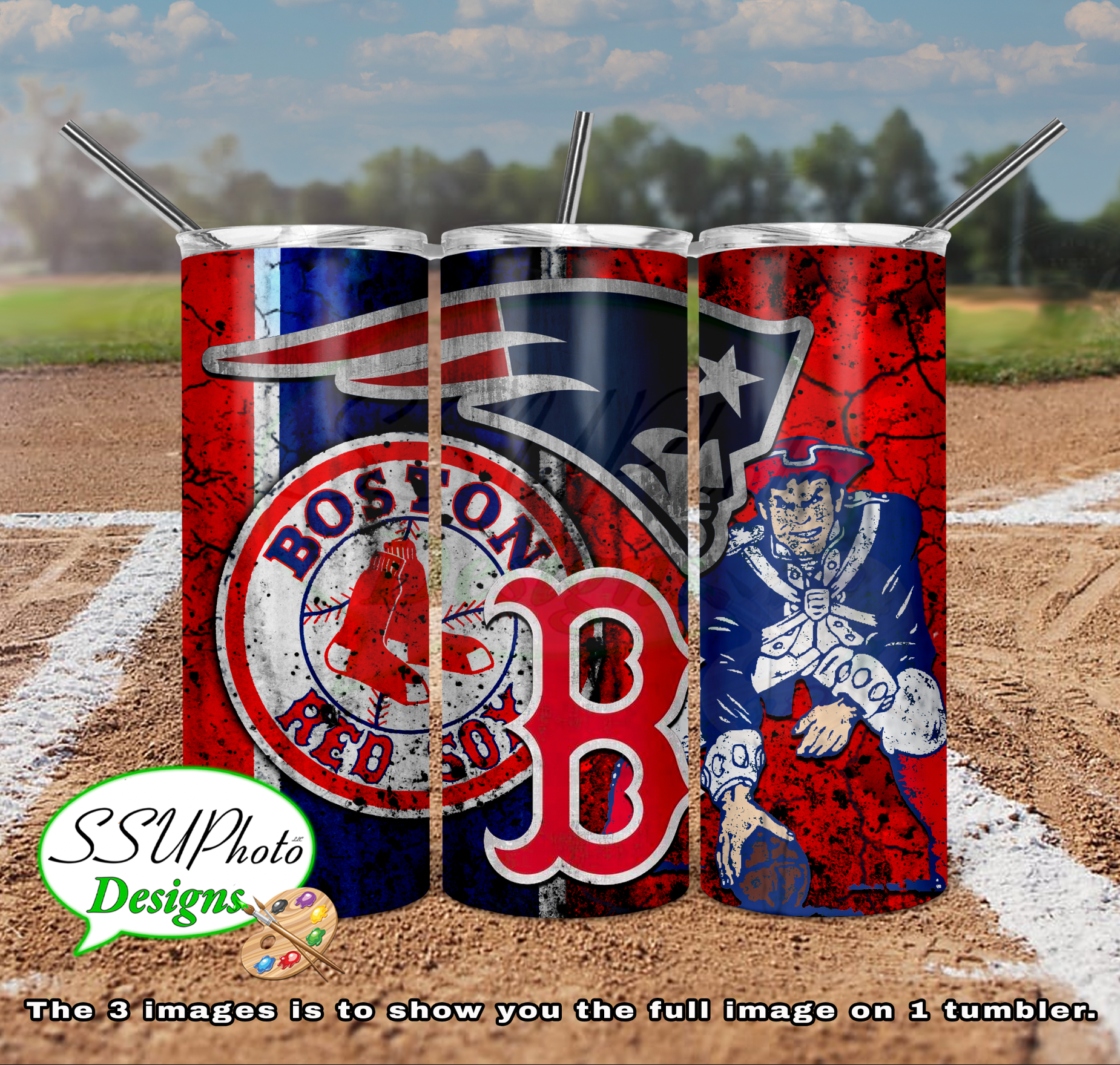 Boston Sports Collection 20 OZ Skinny TumblerD Digital Design