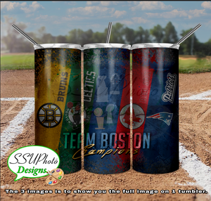 Boston Sports Collection 20 OZ Skinny TumblerD Digital Design