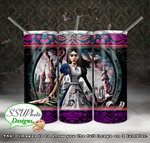 Evil Alice Collection 20 OZ Skinny TumblerD Digital Design