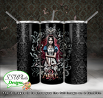 Evil Alice Collection 20 OZ Skinny TumblerD Digital Design