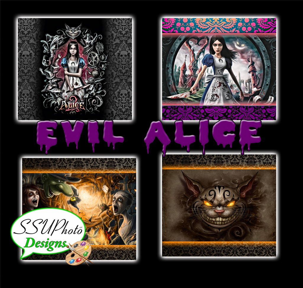 Evil Alice Collection 20 OZ Skinny TumblerD Digital Design