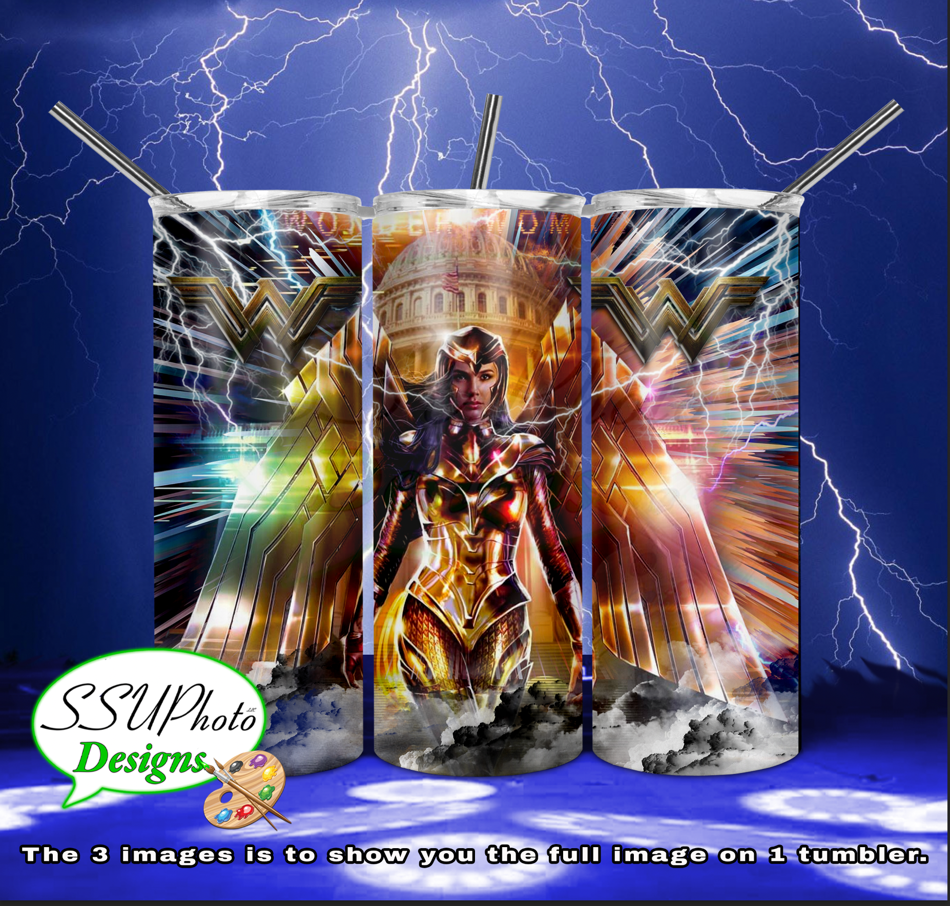 WW84 Collection 20 OZ Skinny TumblerD Digital Design