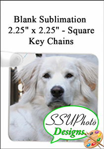 5 pack Blank Sublimation Key chains 2.25x2.25" set of 5