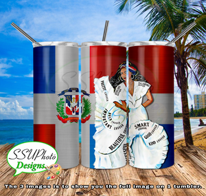 Spanish Dancer Girl  20 OZ Skinny TumblerD Digital Design