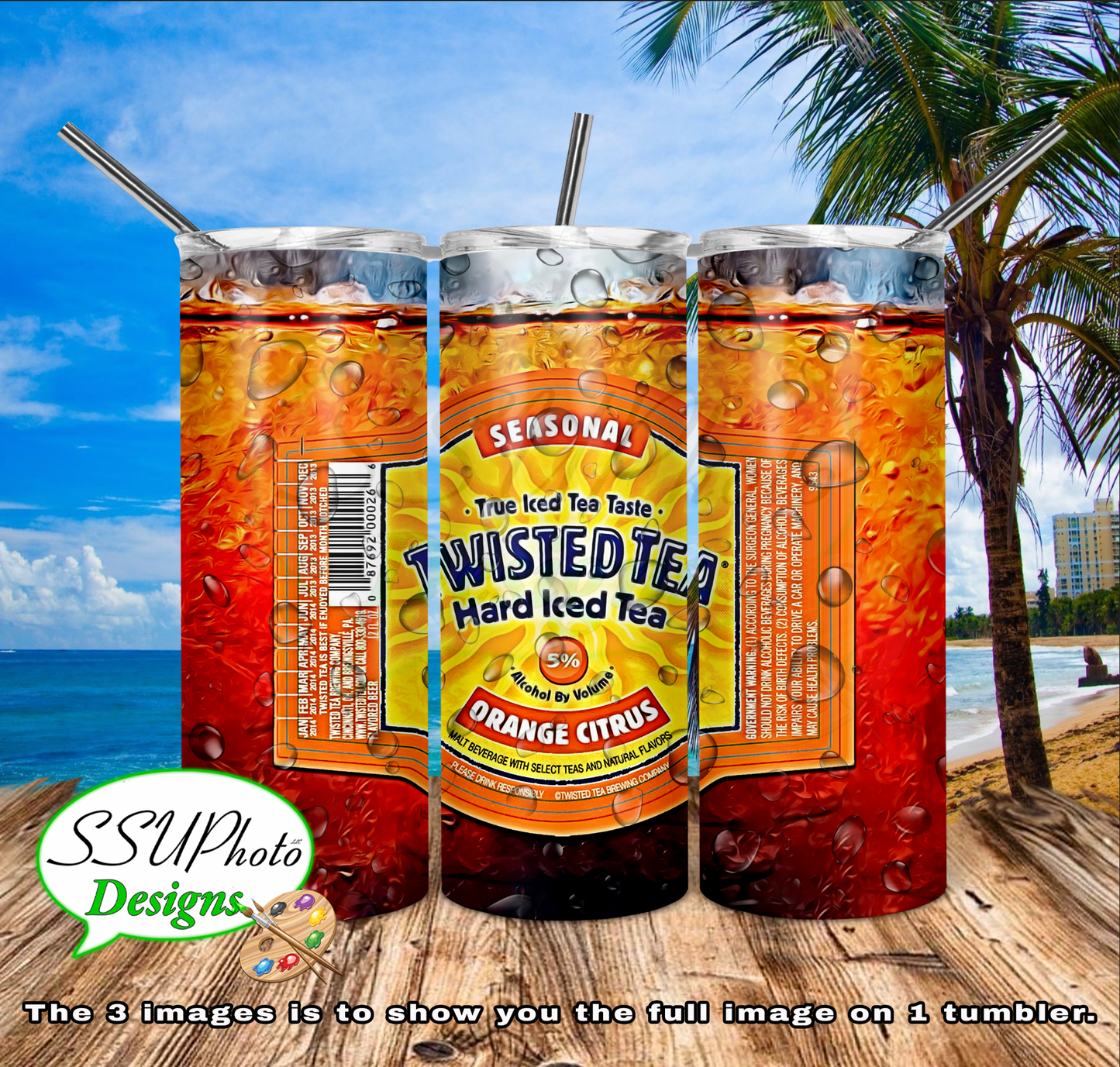Twisted Tea Bottles Collection All 20 OZ Skinny TumblerD Digital Design