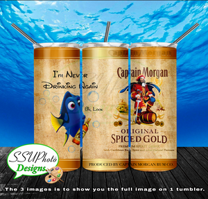 Captain N Dory 20 OZ Skinny TumblerD Digital Design