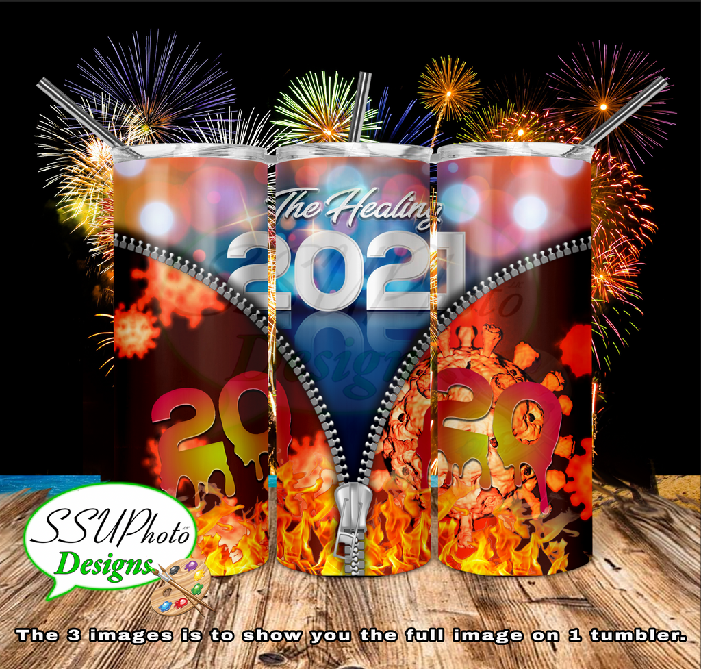 2021 healing 20 OZ Skinny TumblerD Digital Design