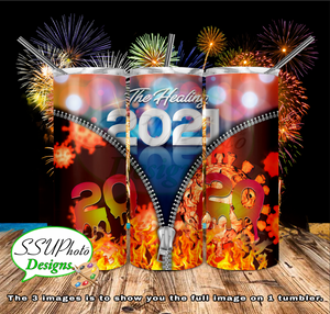 2021 healing 20 OZ Skinny TumblerD Digital Design