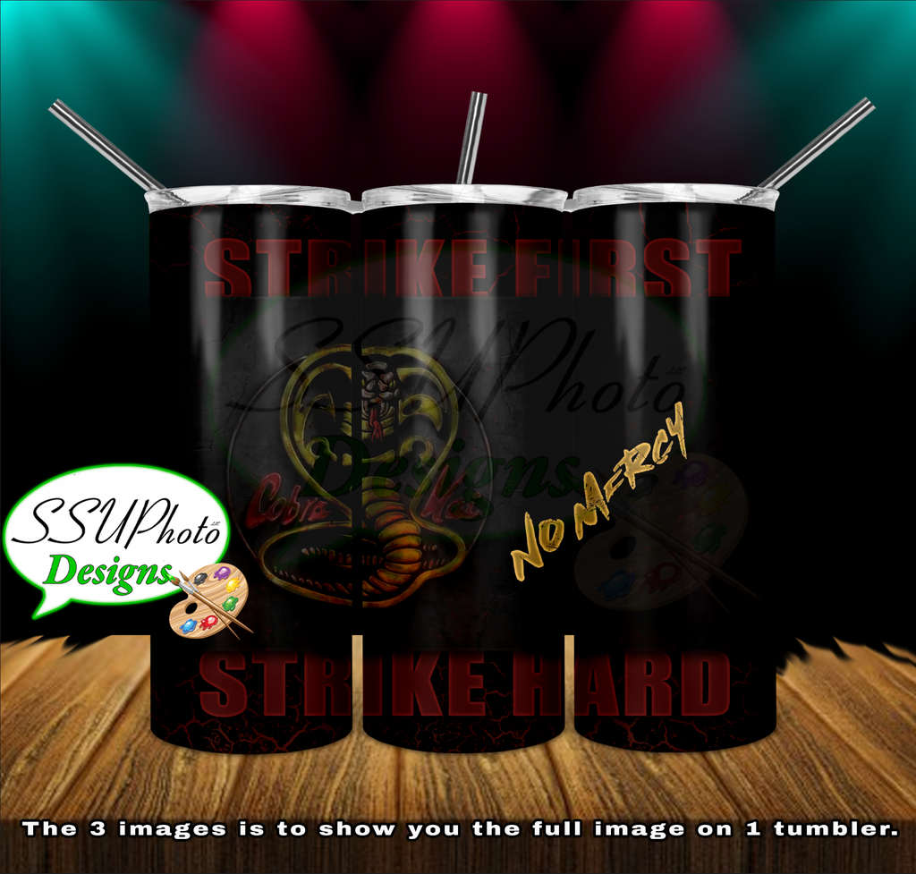 CobraKai 20 OZ Skinny TumblerD Digital Design