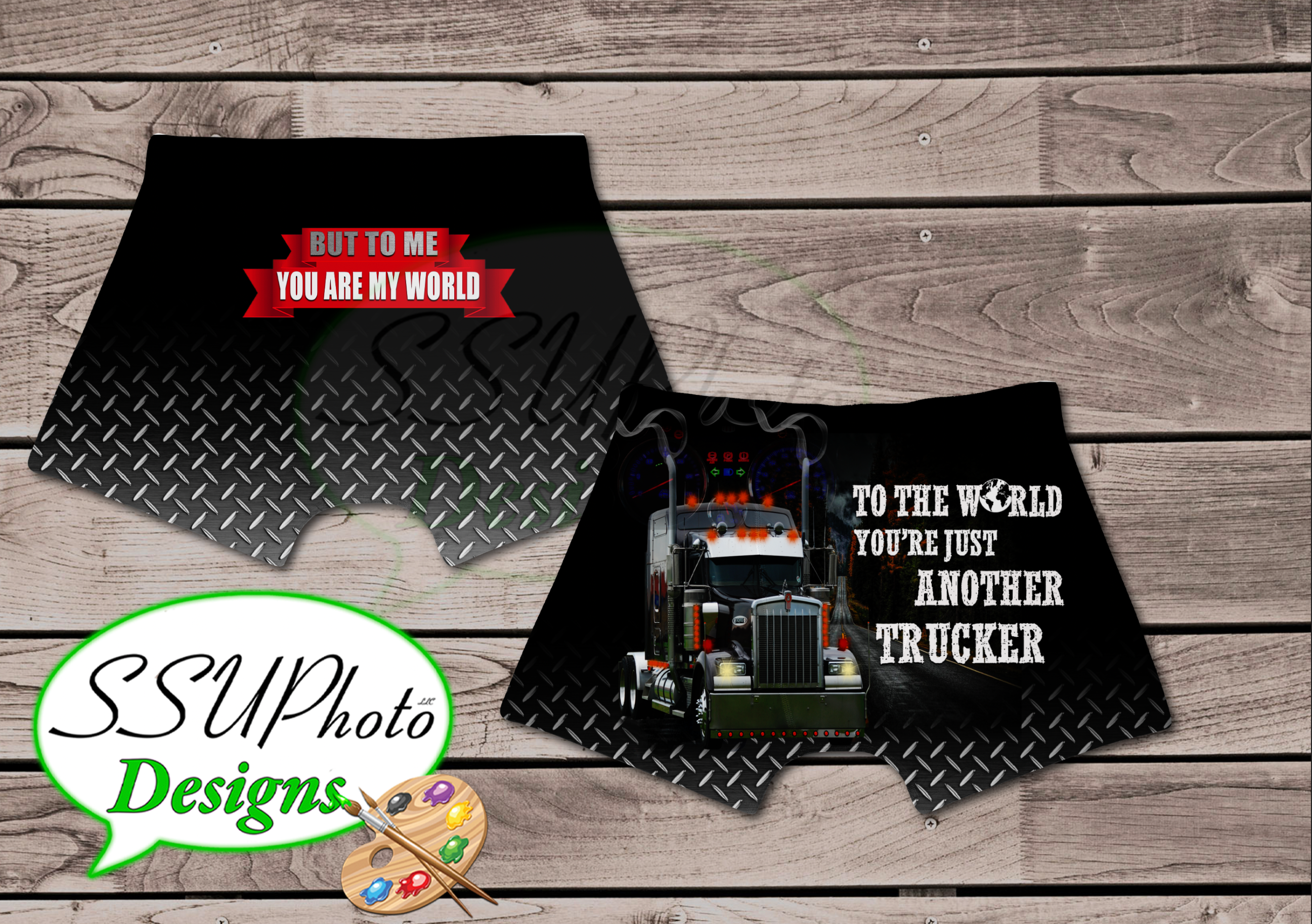 Truckers World Mens Boxers Digital File