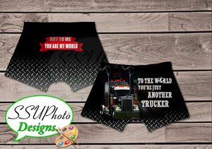 Truckers World Mens Boxers Digital File