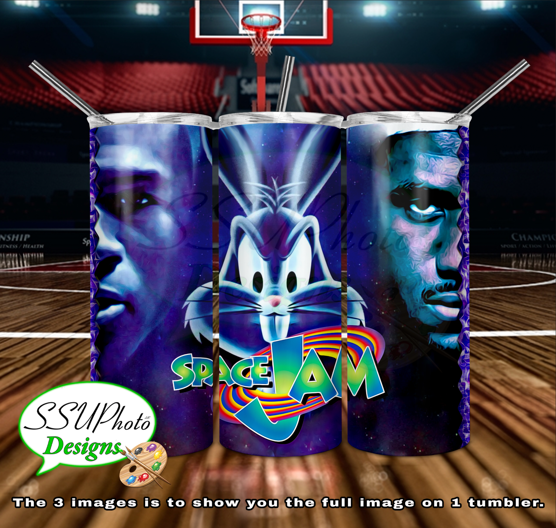 Space J 20 OZ Skinny TumblerD Digital Design