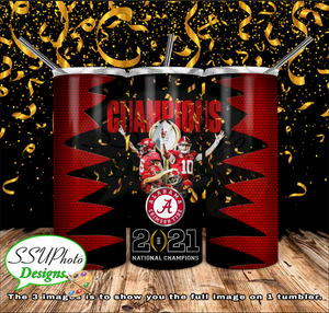 Tide Champs 20 OZ Skinny TumblerD Digital Design