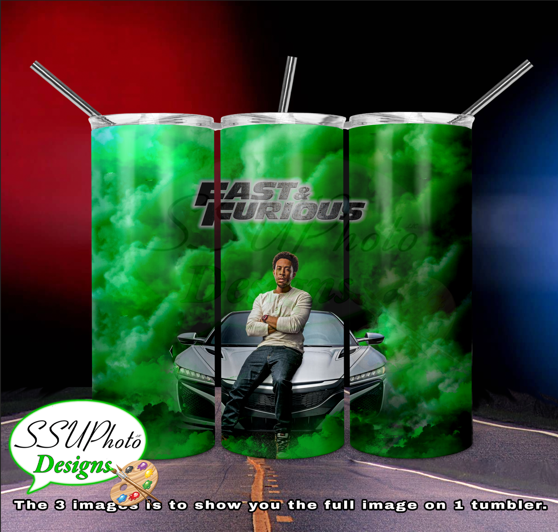 Fast 9 Collection  20 OZ Skinny TumblerD Digital Design