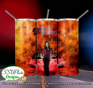 Fast 9 Collection  20 OZ Skinny TumblerD Digital Design