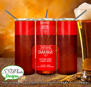 Daura Beer 20 OZ Skinny TumblerD Digital Design