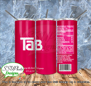 TAB 20 OZ Skinny TumblerD Digital Design