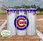 Baseball Glitter Collection  20 oz and 30 OZ Skinny TumblerD Digital Design