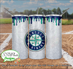 Baseball Glitter Collection  20 oz and 30 OZ Skinny TumblerD Digital Design