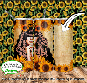 I AM Woman with Bible 20 and 30 OZ Skinny Tumbler straight Digital