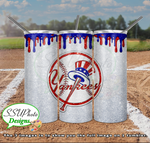 Baseball Glitter Collection  20 oz and 30 OZ Skinny TumblerD Digital Design